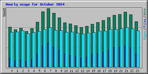 Hourly usage for October 2024